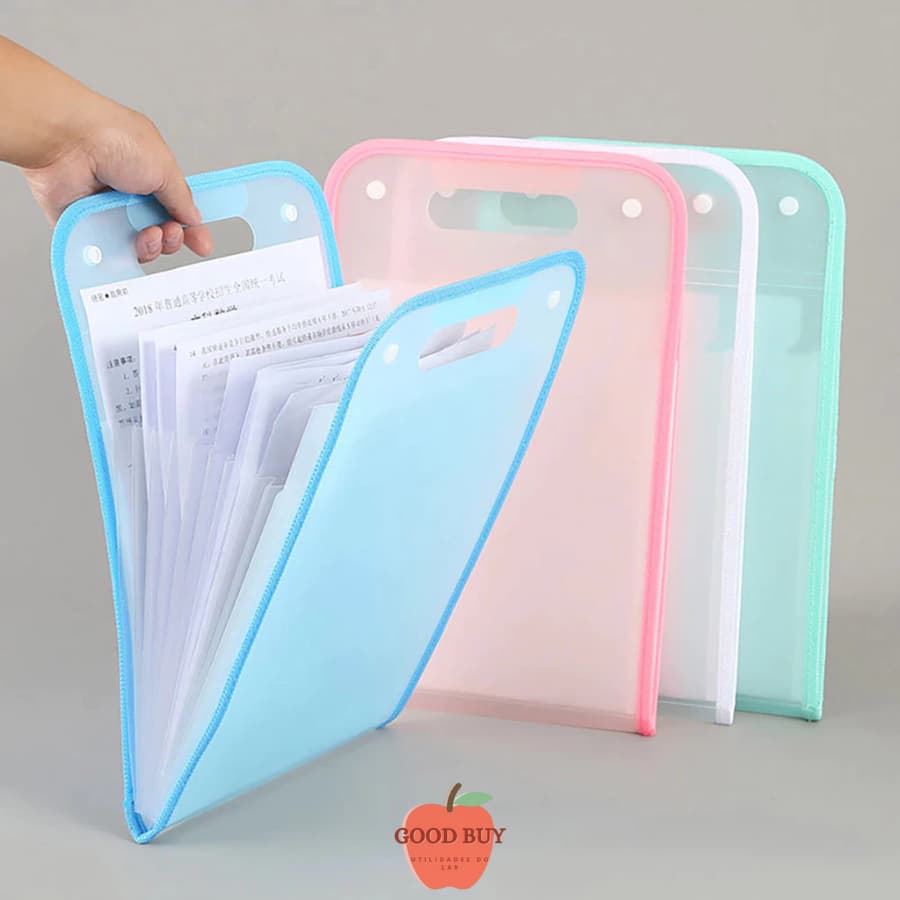 Pasta Sanfonada Com 12 Divisórias Pasta Prancheta Tamanho A4 Escritório Escolar