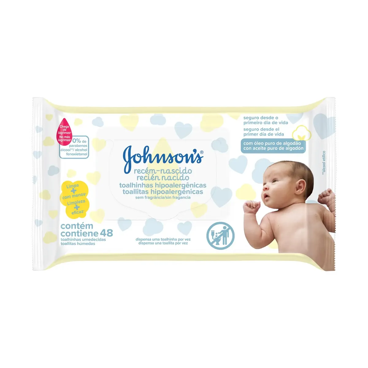Toalhas Umedecidas Johnson's Recem Nacido 48 U Pacote X 1