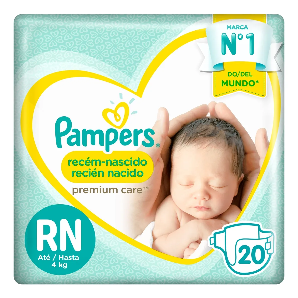 Fralda Descartável Pampers Premium Care RN 20 Unidades