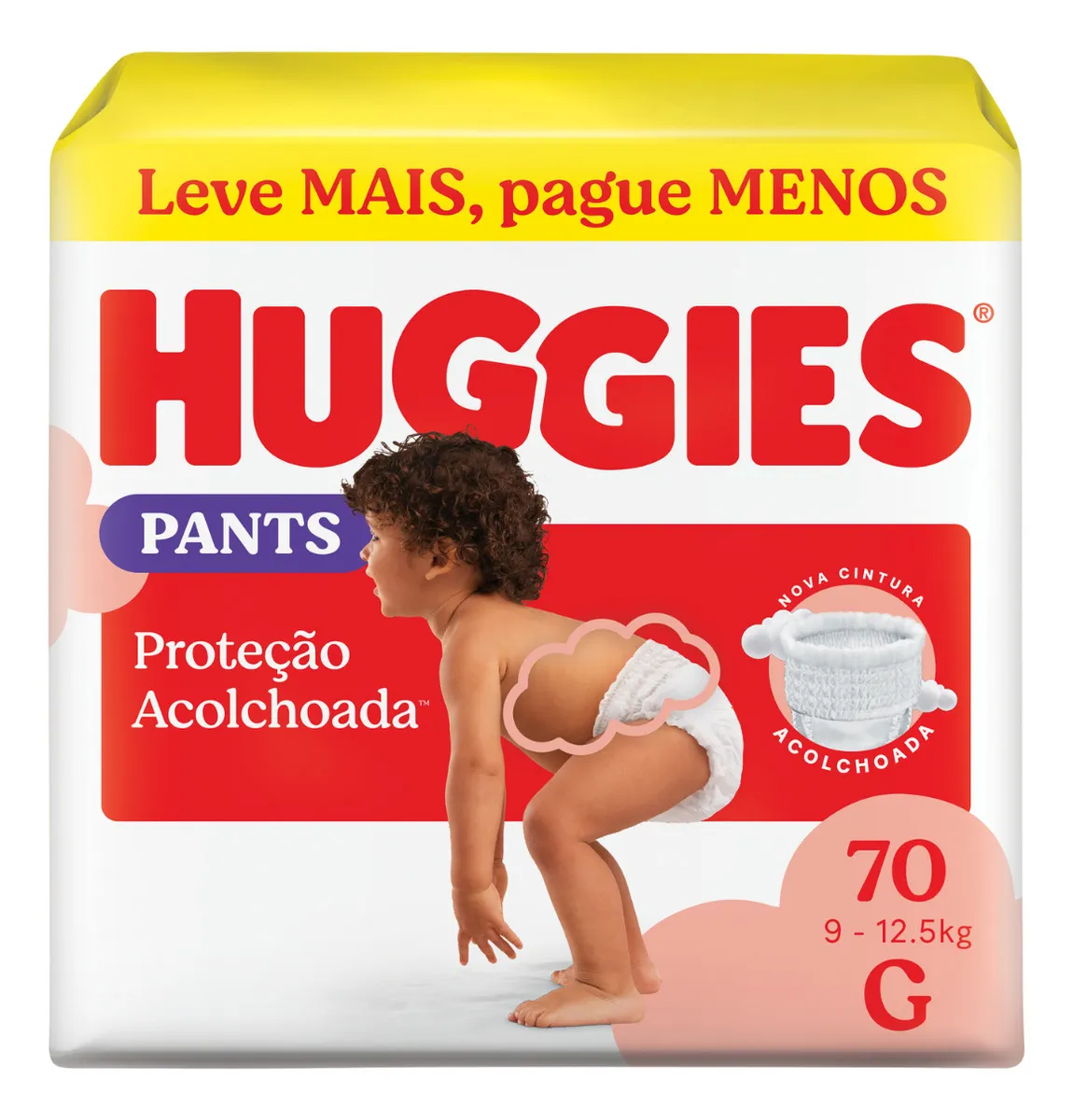 Huggies Fralda Pants Roupinha Proteção Acolchoada G - 70 Un
